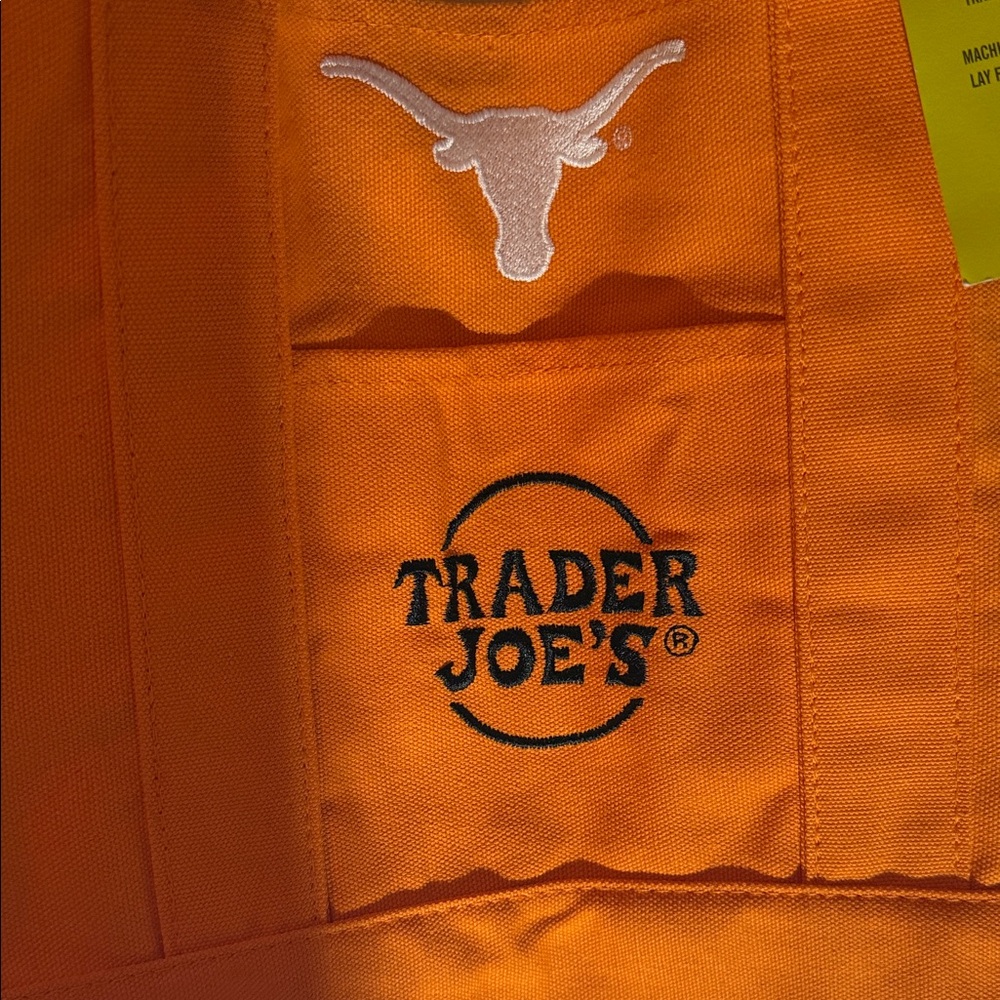 Trader Joe's & Longhorns Orange Mini Tote Bag - Picture 5 of 5